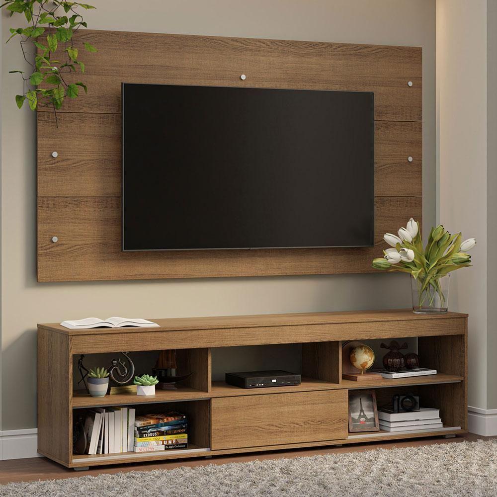 Rack Com Painel Para Até 65 Polegadas Rustic Orlando Madesa Rustic