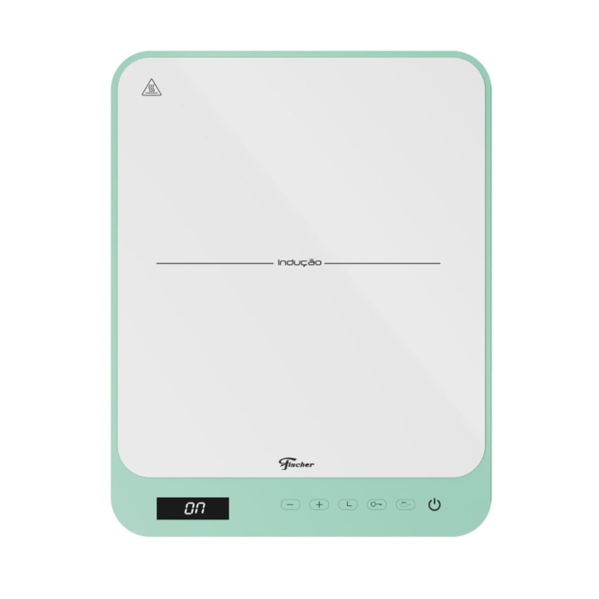 Cooktop de Indução Portátil Fischer 1 Boca Bivolt Touch Screen Verde Pistache
