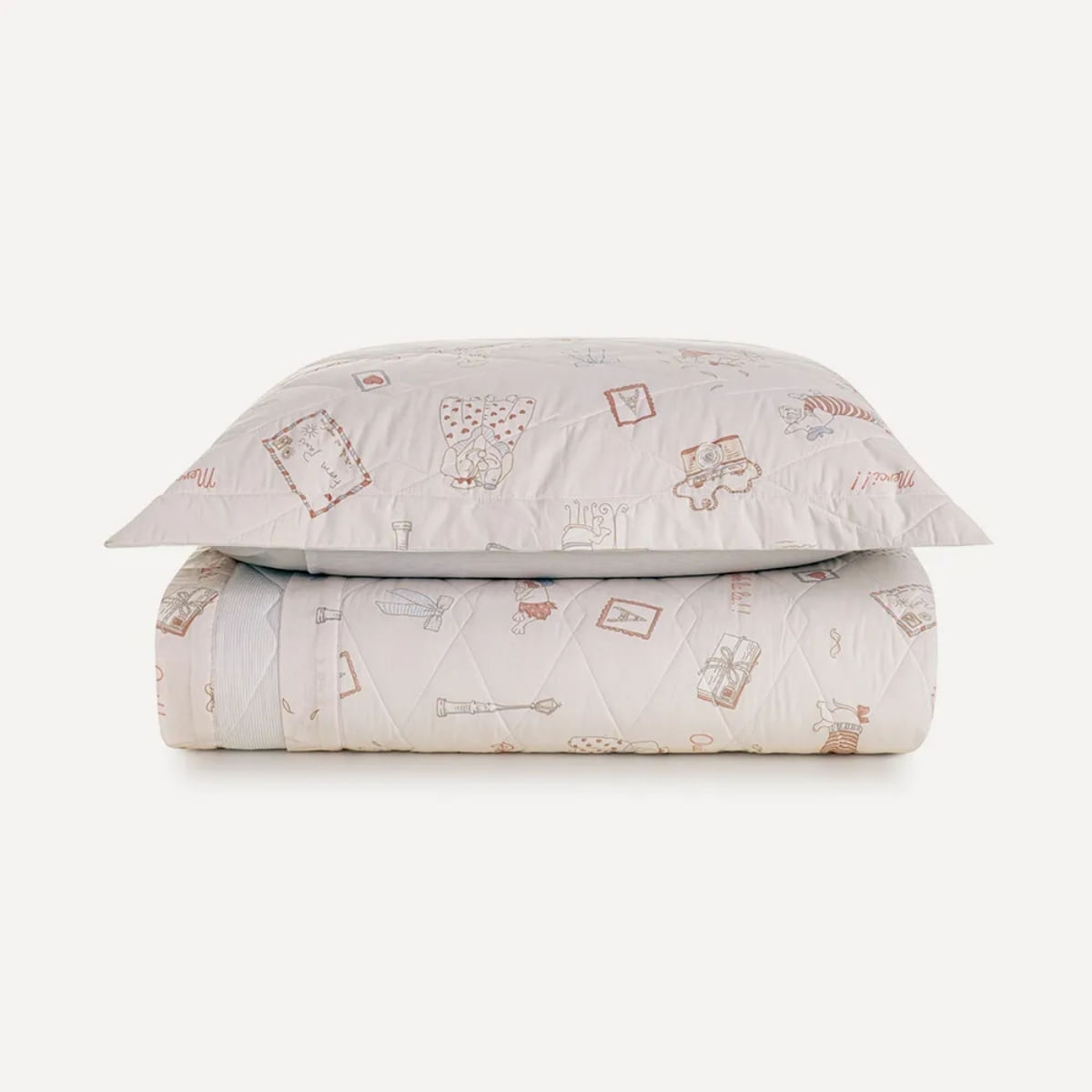 Colcha Infantil Solteiro com Porta-travesseiro 200 Fios Jolie