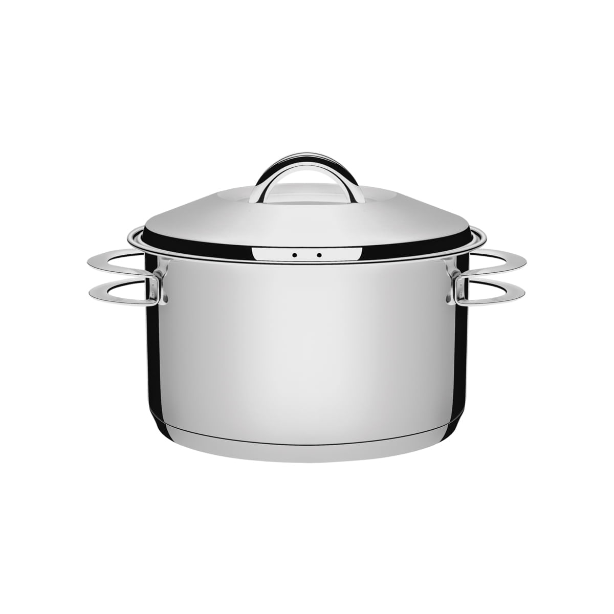 Caçarola Tramontina Solar Funda em Aço Inox Fundo Triplo com Tampa e Alças 24 cm 6,1 L