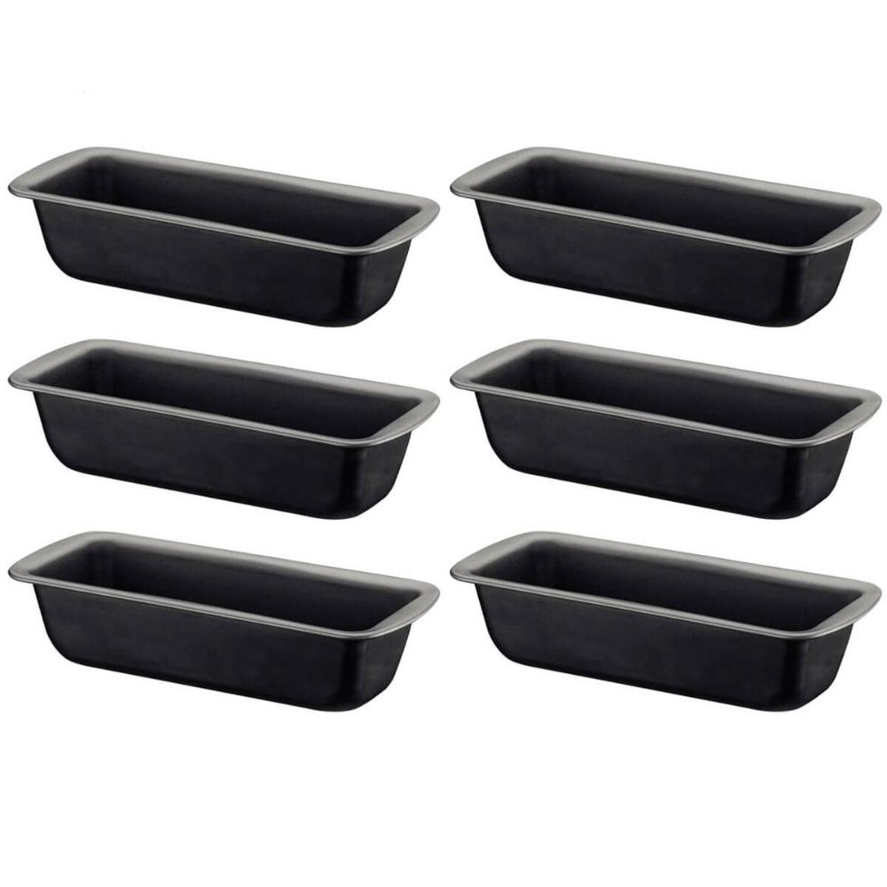 6 Formas de Pão e Cuca Retangulares 1,2L 22cm Tramontina