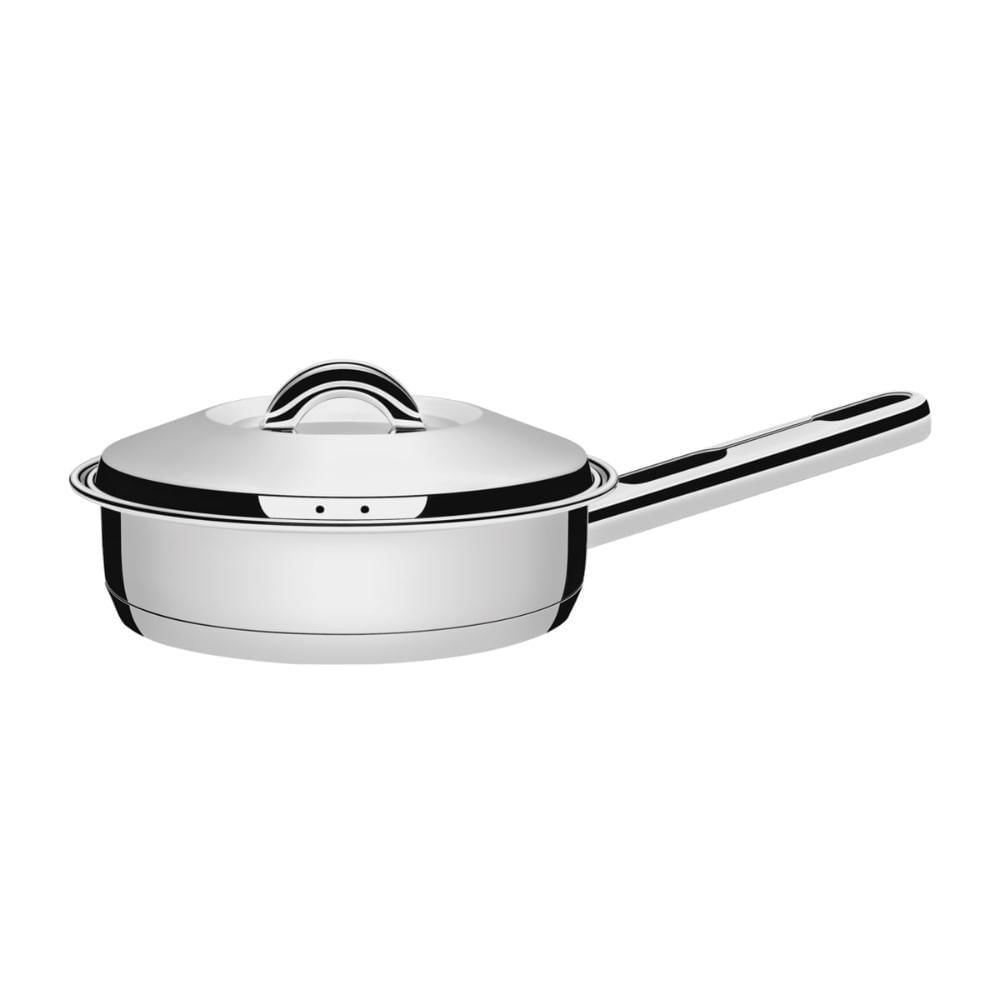 Frigideira Solar Aço Inox com Revestimento em Aço Inox 24CM 3,3L Fundo Triplo Tramontina