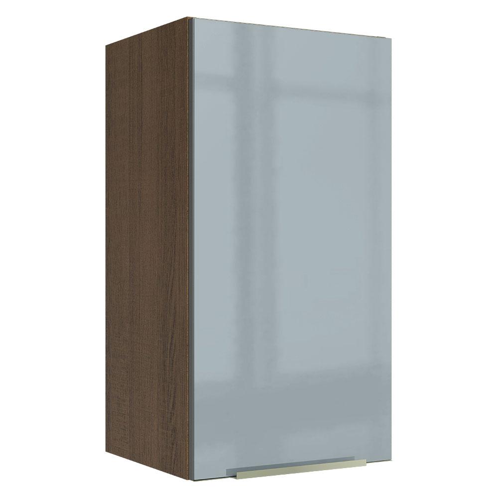 Armário Aéreo Madesa Lux 35 cm 1 Porta - Rustic/Cinza