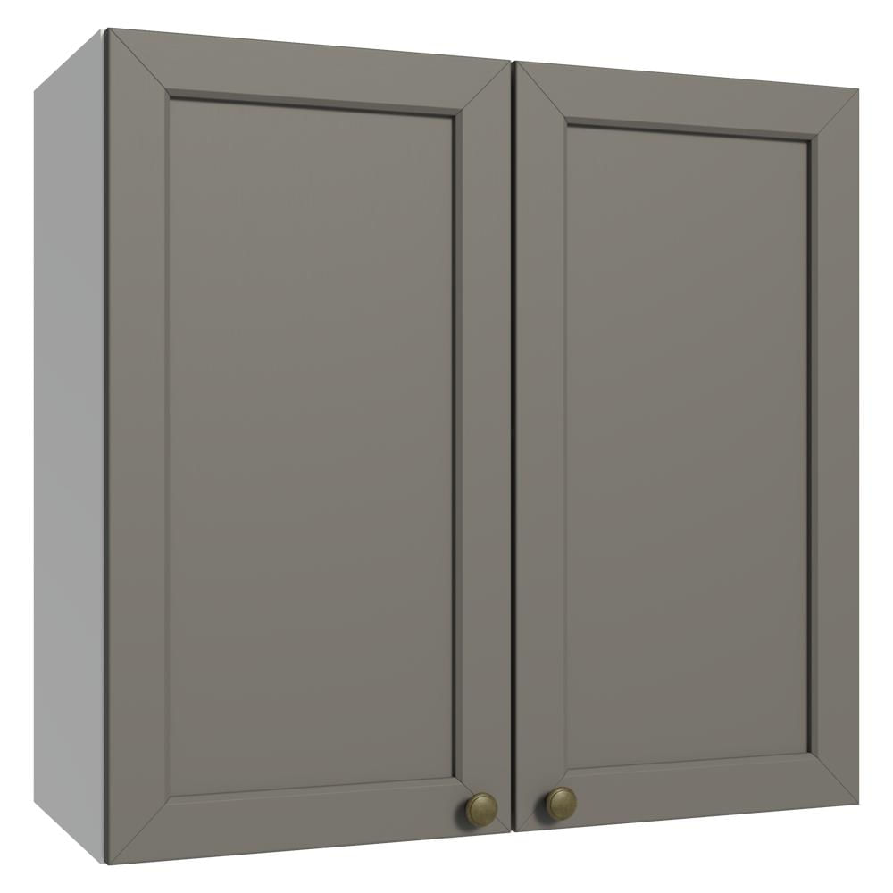 Armário Aéreo 70 cm 2 Portas Branco/Cinza Vik Madesa
